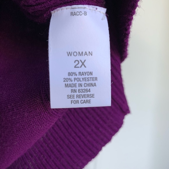 Roz & Ali Two Piece Lightweight Sweater Set-size2X - Picture 13 of 14